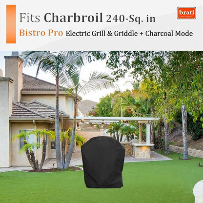 Grill Cover for Char Broil Bistro Pro Electric Grill Griddle Charcoal Mode,33 Inch Charbroil Bistro Pro Performance Grill Cover CB1250073P4 Accessories