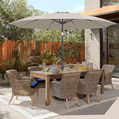 11FT Outdoor Patio Umbrella - Table Umbrella Waterproof UV Protection, Sombrillas de Patio with Push Button Tilt, Sun Umbrella for Pool, Porch, Garden, Deck, Backyard (Taupe)