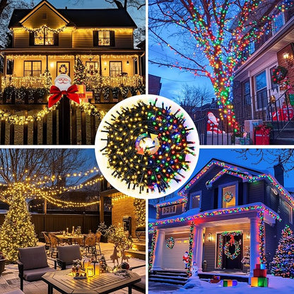 JMEXSUSS 200 LED Color Changing Christmas Lights, Warm White & Multicolor | 66ft, Plug in, Connectable, Waterproof, String Lights with Remote, Christmas Tree Lights for Indoor Outdoor Christmas Decor