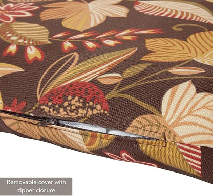 Greendale Home Fashions Outdoor Reversible Chaise Lounge Chair Cushion, Russet Floral