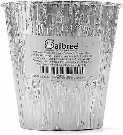Smoker Bucket Drip Foil Liner Tray for Catching Grease, Compatible with Traeger, Oklahoma Joe, Behrens, Pitboss, Green Mountain, Pit Boss & Other Grill Bucket Accessories for Pro Pellet Oklahoma