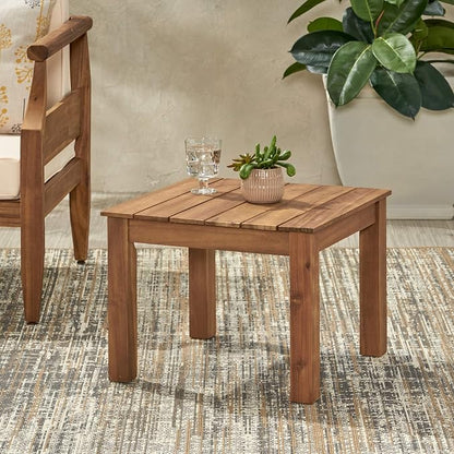 Christopher Knight Home Obreanna Outdoor End Table, Brown Patina Finish
