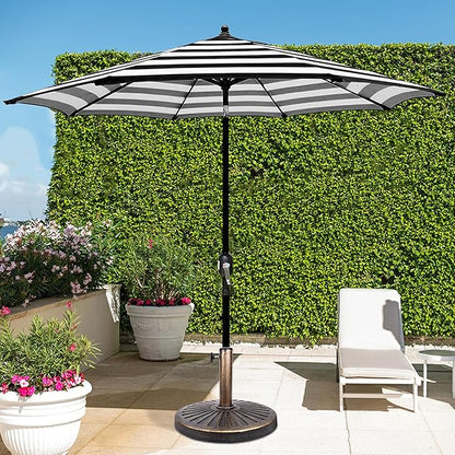 Blissun 26.5 lbs Outdoor Living Heavy Duty Round Antiqued Patio Umbrella Base, Bronze