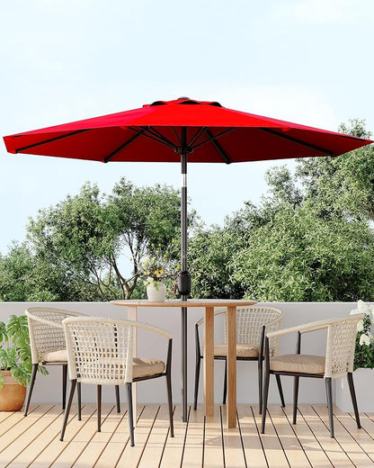 GarveeLife 9 ft Patio Umbrella, Outdoor Table Market Umbrella