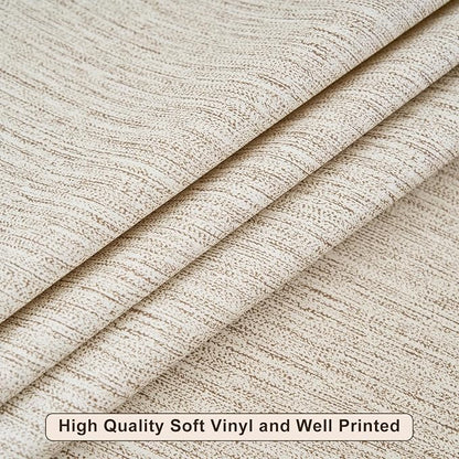 LIBERECOO Round Vinyl Fitted Tablecloth with Flannel Backing Elastic Edge Table Cover Waterproof Stain-Resistant Wipeable Tablecloths Fits 40-44 Inch Round Tables