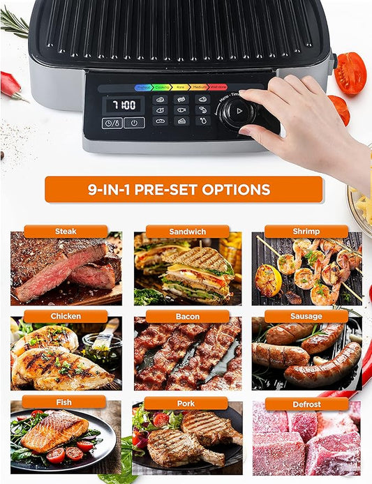 COMMERCIAL CHEF 9-In-1 Contact Grill