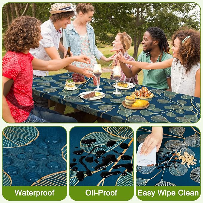 Picnic Table and Bench Cover Set, Waterproof Fitted Elastic Cloth | Portable Camping Essentials With Built-In Storage Pocket And Waterproof Fabric For Outdoor RV Or Picnic Table Use