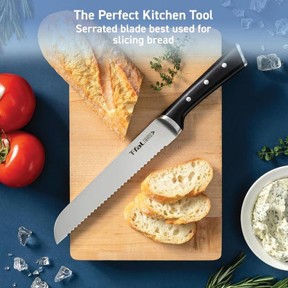 T-Fal Ice Force Bread Knife, 8 in Serrated Sourdough Slicer