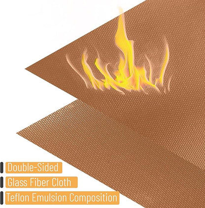 UNCO- Copper Grill Mats for Outdoor Grill, 28" x 17.8", 2 Pack, Nonstick Reusable Grilling Mats for Outdoor Grill, BPA and PFOA Free with PTFE-Fiberglass Coating