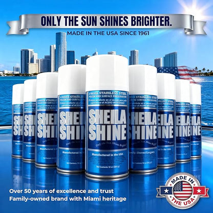 Sheila Shine 10oz Stainless Steel Cleaner and Polish - Cleans, Polishes & Protects Kitchen Appliances, Refrigerators, Sinks, Ovens & Grills - Stainless Steel Sink Cleaner for Kitchen Sink