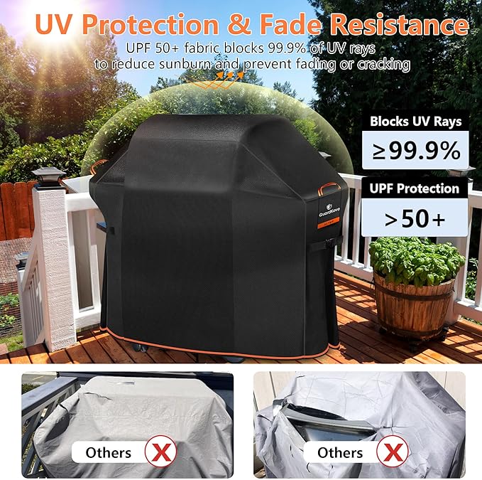 [Upgraded 1000D Heavy Duty Fabric] 70" Grill Cover for Outdoor Grill, Waterproof, Tear & Fade Resistant BBQ Cover with Buckle, Gas Grill Cover for 5-6 Burner Weber Char-Broil Nexgrill Kenmore Grill