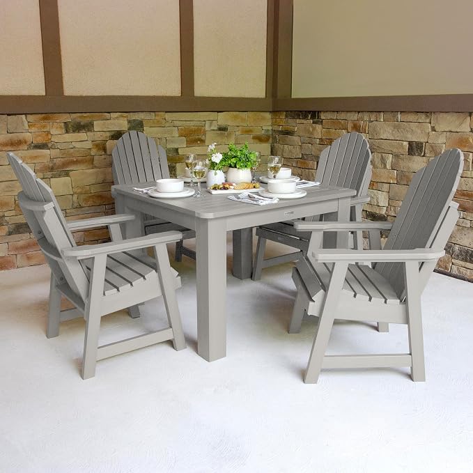 highwood Hamilton 5 Piece Square Dining Set, Harbor Gray