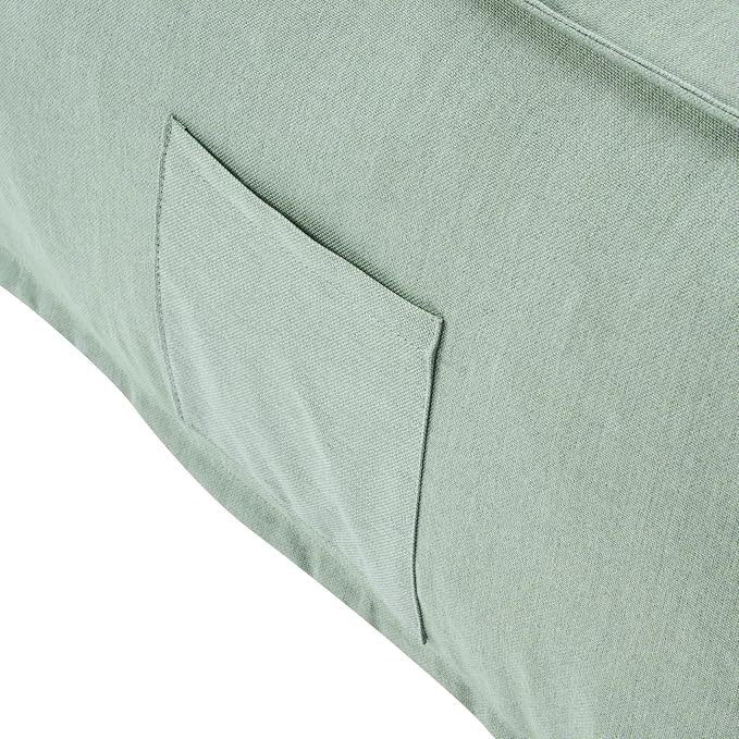 Merax Outdoor Bean Bag Chairs, 48" L Lounger Chair for Adults Bean Bag Couch Sofa with Foam Filled for Patio Pool Balcony & Desk, Water-Repellence Fabric Outside Beanbag Chair, Mint