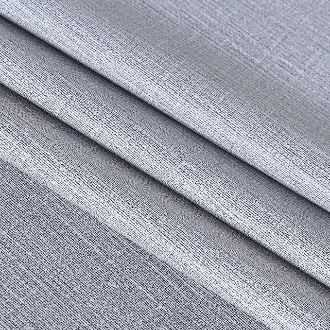 sancua 100% Waterproof Vinyl Tablecloth Table Cloth 60 Inch Round, Grey | Oil Spill Proof, PVC Material, Wipe Clean Table Cover for Dining Tables, Buffet Parties and Camping