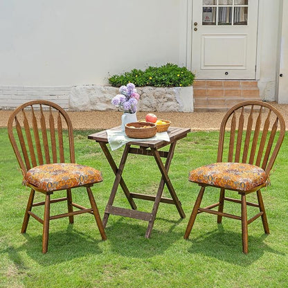 HARBOREST Outdoor Chair Cushions Set of 6, Water Resistant Patio Chair Cushions with Ties, Outdoor Seat Cushions for Patio Furniture, 17"x16"x2", Blooming