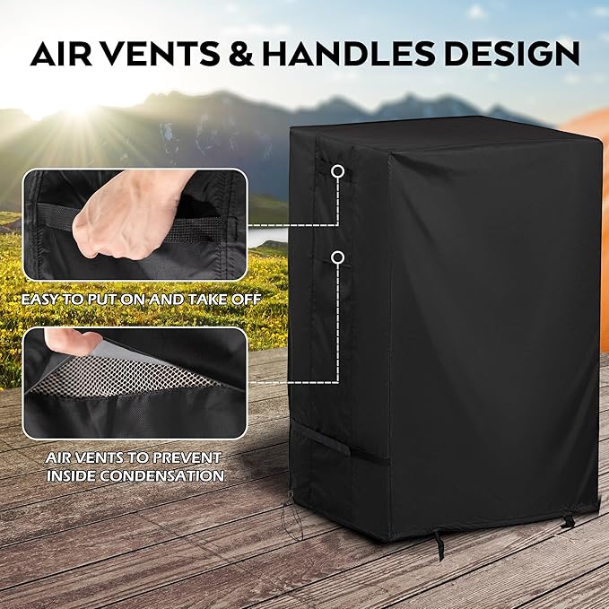 Smoker Cover for Pit Boss PBV3G1 Smoker Grill, Outdoor Grill Cover for Pit Boss Vertical Smoker Grill-23 L x 22" D x 47" H