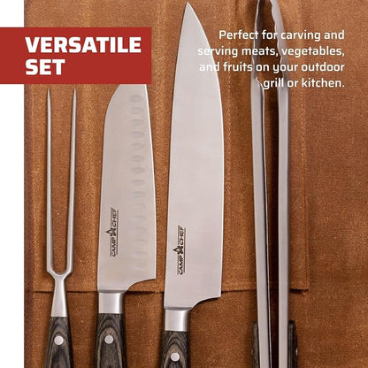Camp Chef Deluxe 4 Piece Carving Knife Set, Multi