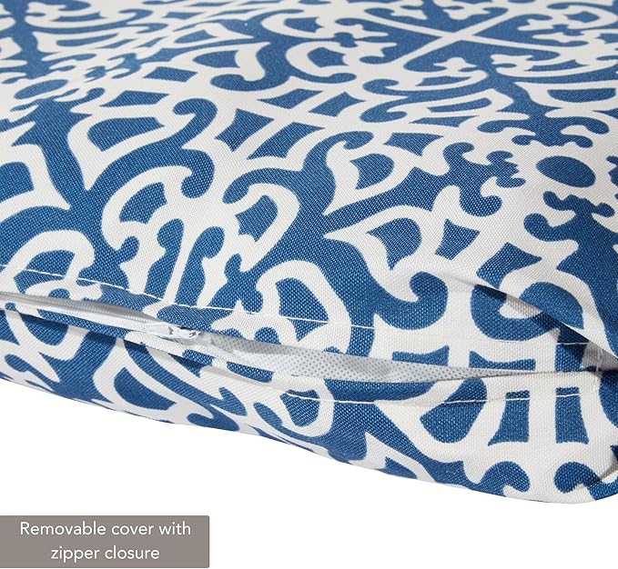 Greendale Home Fashions Outdoor Reversible Chaise Lounge Chair Cushion, Azure