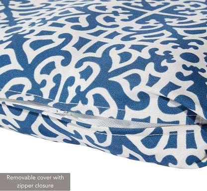 Greendale Home Fashions Outdoor Reversible Chaise Lounge Chair Cushion, Azure