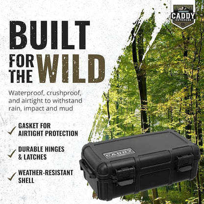 Waterproof Storage Case 1.2 L Capacity – Heavy-Duty Gear Box with Foam, Carabiner & Lanyard – Crushproof, Airtight Outdoor Container for Camping, Hiking, Fishing