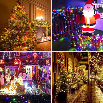 MZD8391 170FT 500LED Color Changing Christmas Light,Christmas Tree Light | Warm White & Multicolor, Waterproof, UL listed, 11 Light Mode, Remote & Timer, Memory, End To End Connect