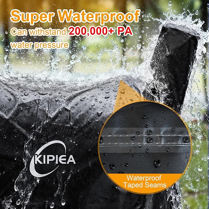 Kipiea Heavy Duty Grill Cover for Traeger Pro 34 & 780 Series, 600D Oxford Fabric Wood Pellet Smoker Covers Waterproof & Windproof, Pellet BBQ Grill Cover for Outside Anti-UV, No Tear, No Fading