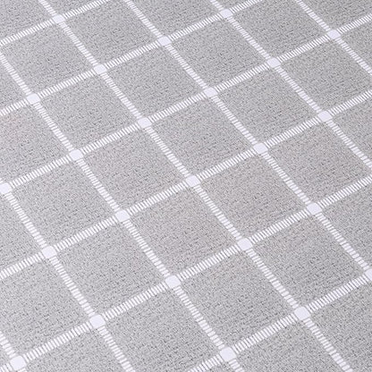 Rectangle Vinyl Tablecloth 100% Waterproof - Heavy Duty Buffalo Plaid Table Cover for Outdoor Picnic Camping Patio - Wipe Clean Checkered Gingham Tablecloth for BBQ Party Decor - 55x108 Grey