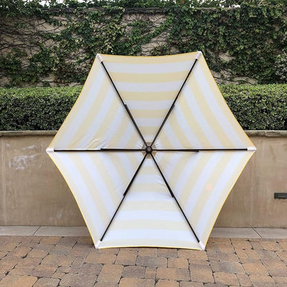 Formosa Covers - 9ft Market Patio Umbrella Replacement Canopy - 6 Ribs Top Canvas - Olefin UV Protective and Water Resistant Umbrella Fabric - Premium Quality Replacement Canopy Cover ONLY (Cabana Yellow)