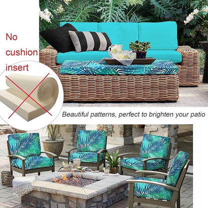 NettyPro Patio Bench Swing Cushion Cover Water Resistant UV Protection Outdoor Furniture Loveseat Cushion Slipcover with Zipper, Replacement Cover Only, 59 x 18 x 3 Inch