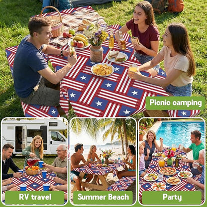 Picnic Table Cover with Bench Covers Tablecloth Fitted Table Cloth Camping Essentials Supplies Rv Travel Gear Must Haves Accessories Outdoor Road Trip Necessities Stuff Gadgets Camper Gadgets Items
