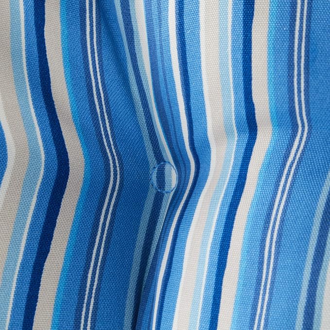 Greendale Home Fashions 72 x 22-inch Outdoor Chaise Lounge Cushion, Steel Blue Stripe