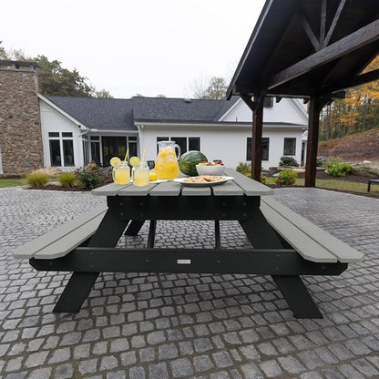 Highwood Hometown Picnic Table, 6 Foot, Flint