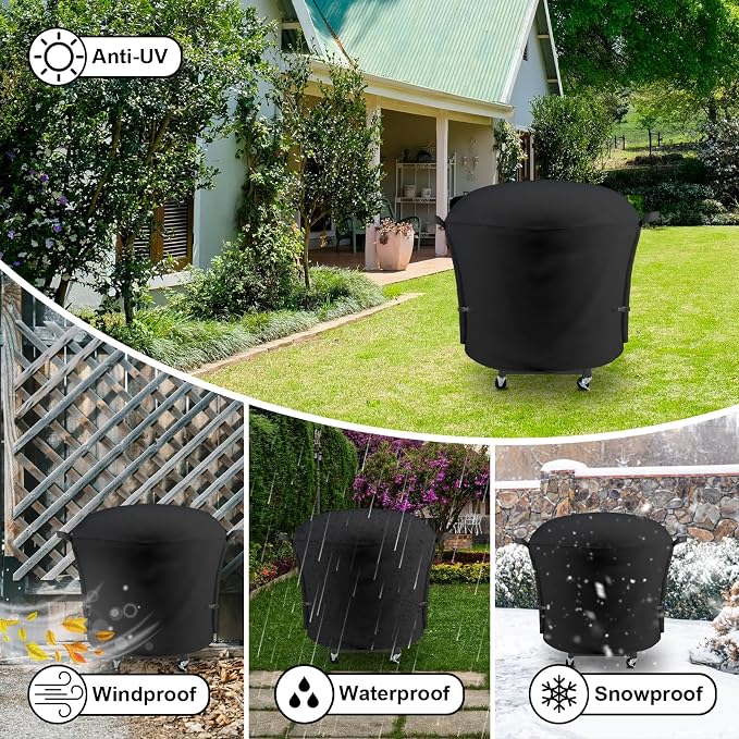 Outdoor Grill Cover Fits Cuisinart 22" CGG-888 360 Griddle Cooking Center, Cover Geny Waterproof 600D Heavy Duty 360° Gas Grill Covers, 30" L x 30" D x 46" H.