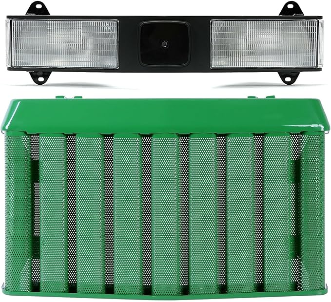 Front Bar Headlight & Hood Grille LVA802641 AM876800 Fit for Lawn Mower 670 770 790, Replacement for John Deere OEM