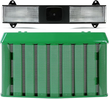 Front Bar Headlight & Hood Grille LVA802641 AM876800 Fit for Lawn Mower 670 770 790, Replacement for John Deere OEM