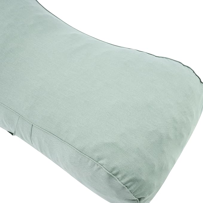 Christopher Knight Home Morton Outdoor Bean Bag Chair Set of 2, Fabric Bean Bag Chair for Adults and Kids, Indoor/Outdoor Sun Lounger with Headrest, Patio Chaise Lounge Chair Set of 2, Mint