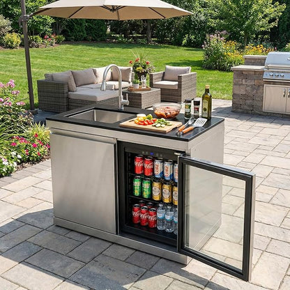 Outdoor Grills & Smokers Portable Camping Charcoal Grill BBQ Barbecue Island with Offset Smoker, Barrel Style Charcoal Grill for Large Outdoor Cooking, Parrilla Para Asar Carne, Asador de Carbon,A3