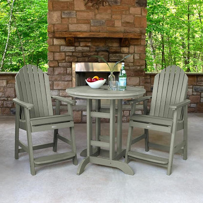 highwood AD-CNA36-EUC Hamilton 3 Piece Round Counter Dining Set, Eucalyptus