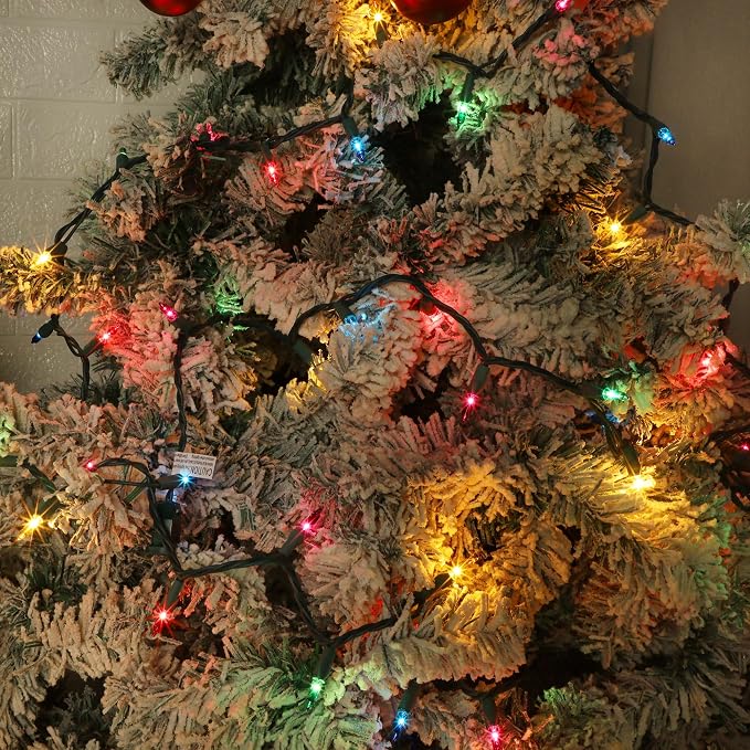 Multicolor Christmas String Lights, 100 Count, Incandescent Mini Christmas Lights, Connectable Xmas Tree Light for Indoor Outdoor Garland Birthday Holiday Wedding Festival Party