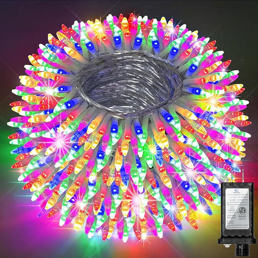 Christmas String Lights Outdoor 470FT 1500 LED Multicolor | Dimmable, 12 Light Styles, Memory Timer, Waterproof, 29V Safe Low Voltage, Diamond-Faceted LED, Energy Efficiency