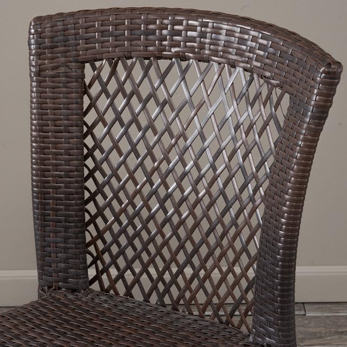 Christopher Knight Home Watkins Outdoor Wicker Dining Set, 5-Pcs Set, Multibrown