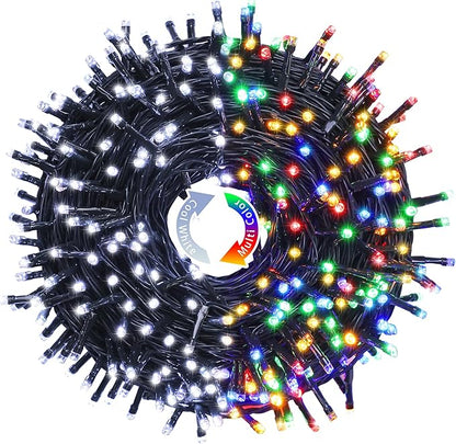 JMEXSUSS 250 LED White to Multicolor Christmas String Lights Indoor Outdoor Waterproof for Garden Patio Party Halloween Christmas Decorations