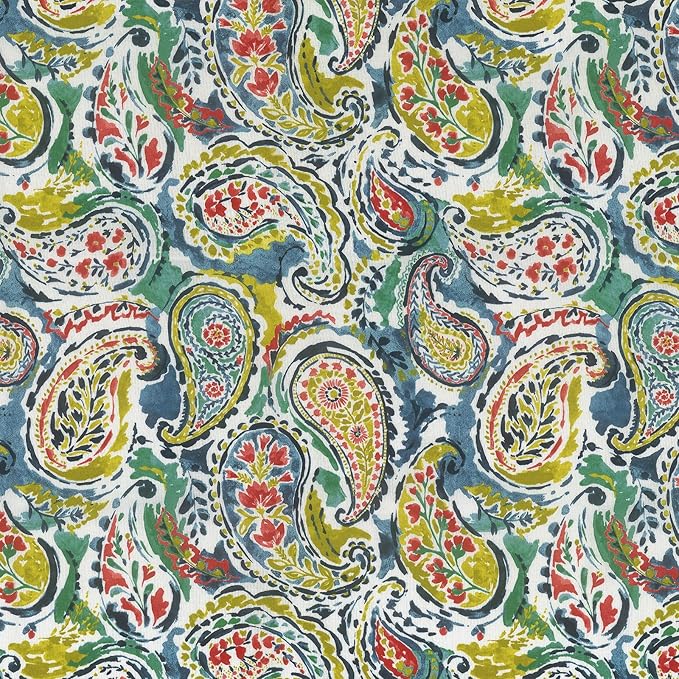 LVTXIII Set of 2 Patio Lumbar Pillow Covers ONLY, 12" x 20" Fade Resistant Outdoor Lumbar Pillow Cases, Fluffy Decorative Garden Lumbar Cushions Covers for Home Patio Coach Sofa Use, Paradise Paisley