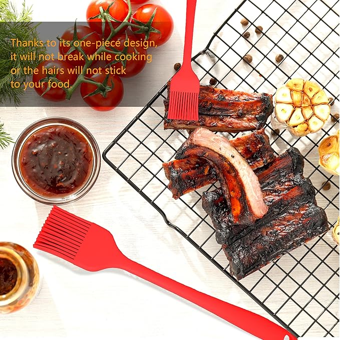 Basting Brush For Cooking, Pastry Brush For Baking, One Pieces Design, Dishwasher Safe, Heat resistant silicone basting brush, Cooking Brush For Oil and Sauce