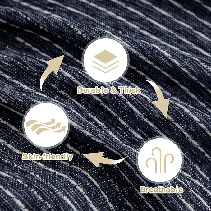 MYSKY HOME Oversized Armchair Couch Cover for 1 Cushion Couch, Washable Sofa Protector, Chair Couch Covers Sofa Covers Sofa Throws Sofa Slipcovers Futon Cover for Pet, Kid, 71"X91", Navy