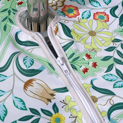 SUQ I OME Outdoor Tablecloth, Yellow Flora, 60'' Round with Zipper | zippered patio tablecloths
