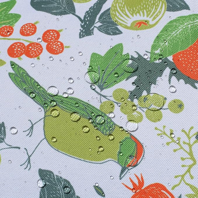 SUQ I OME Outdoor Patio Tablecloth, Bird Plants, 60'' Round with Zipper | Umbrella Hole, Zipper, Garden Tablecloth, For Backyard Parties, BBQs, Family Gatherings