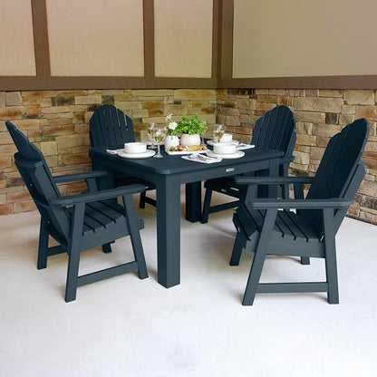 Highwood AD-DNA44-FBE Hamilton 5-Piece Square Dining Set, 42” x 42”, Federal Blue