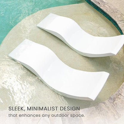 Aqua Outdoors - in-Pool Chaise Lounger - Inside Pool & Sun Shelf Lounge Chair - Designed for Water Depths Up to 9” - Compatible with All Types - Poolside & Sun Deck Tanning - Sandstone Granite