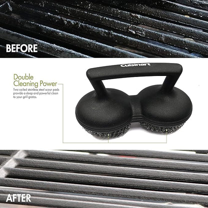 Cuisinart Power Scour Bristle‑Free Grill Brush – Heavy‑Duty Cleaning Tool for Grills and Griddle, Worry‑Free BBQ Scrubber, Great Gift for Men & Dad